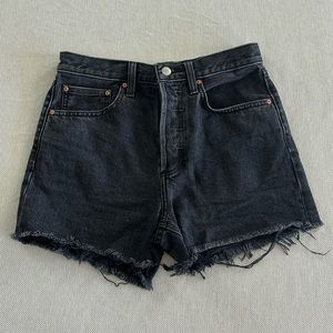 Aritzia Black Jean Shorts